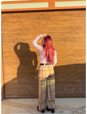 Pantalón cuadros con lazo