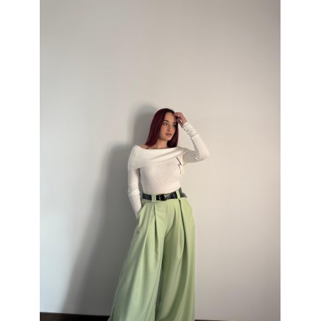 Pantalon Palazzo verde