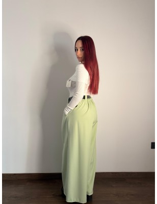 Pantalon Palazzo verde